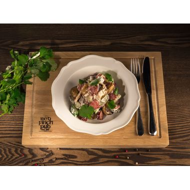 Салат с Охотничьими колбасками и лесными грибами, 320 гр
